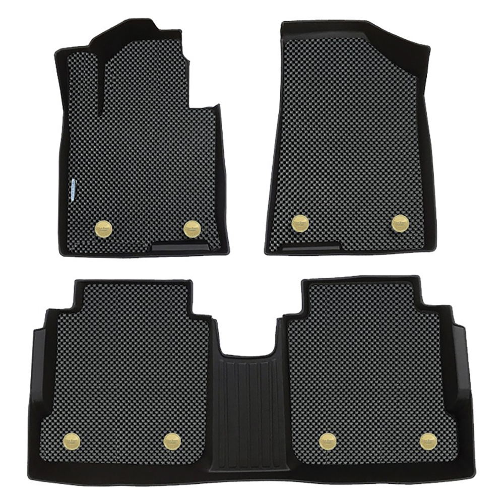 더존 TPE + 엠보싱 이중 입체포집 카매트 풀세트, 엠보싱올블랙, VX-01 폭스바겐 뉴티구안 올스페이스 2017년~2024년 138,500원