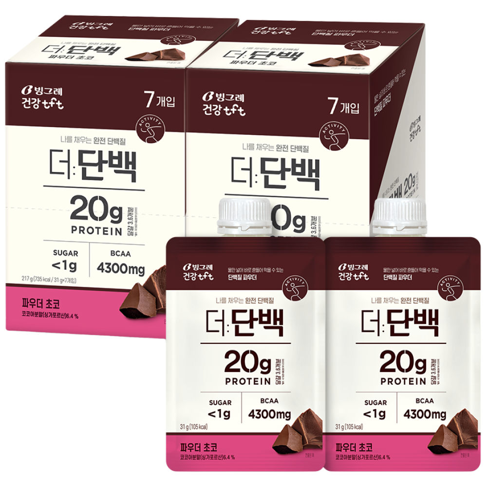 빙그레 더단백 파우더 단백질 쉐이크 14개, 217g, 2개 29,900원