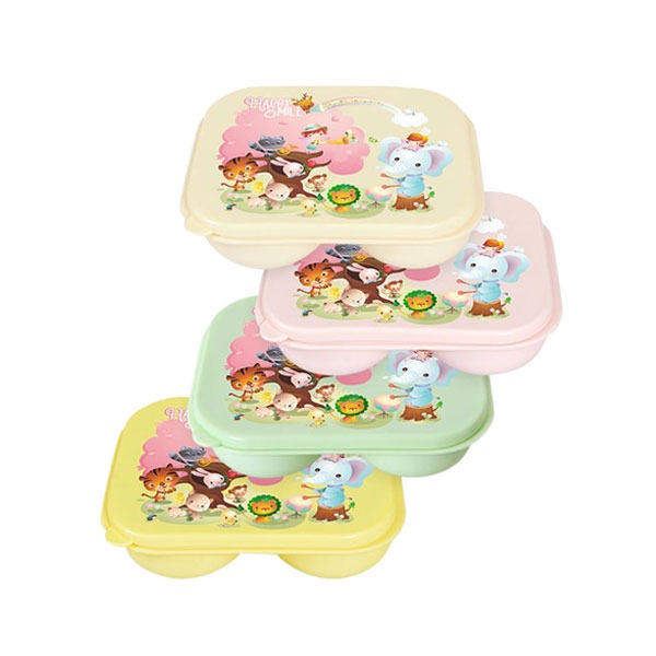 (유아월드) 밀폐형 도시락 (식판+뚜껑) 10개 (가방미포함) 82,500원