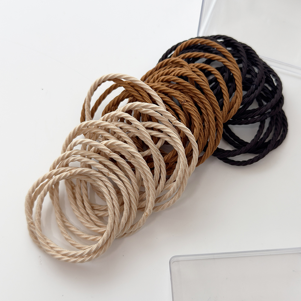 걸핀스 로프 무팁 데일리 사각케이스 대용량 머리끈 다크브라운 15p + 브라운 17p + 베이지 18p 세트 1076 4,900원