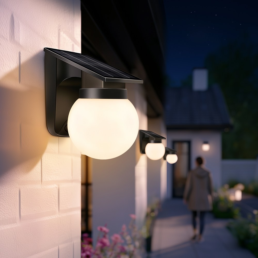 신성나라 태양광등 벽등 태양열 조명 전등 LED 정원등 야외 전원주택 가로등 계단 글로브, 3색변환(전구,주백,백색) 28,000원