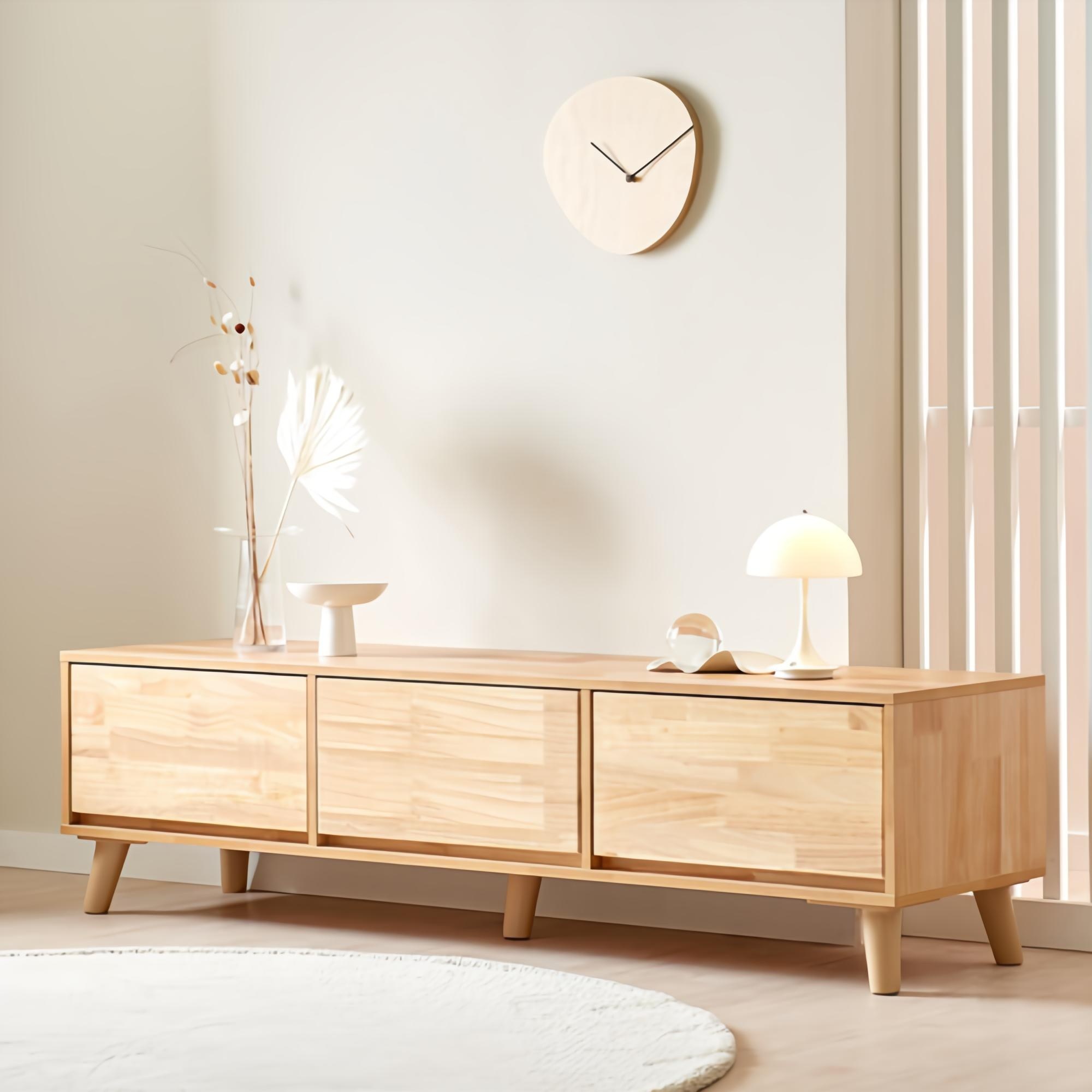 퍼니하우스 앨리스 1단 서랍 고무나무 원목 거실장 1500 수납 TV다이 거실 티비 장식장 69,000원