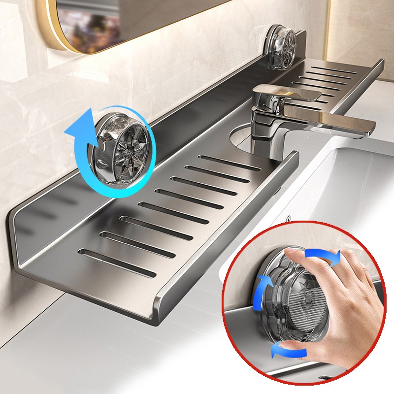 ZOZOFO 세면대 선반 강력 흡착식 욕실선반 일자형 알루미늄 세면대 선반 탈부착 가능 정리대 벽선반 60cm 11,900원