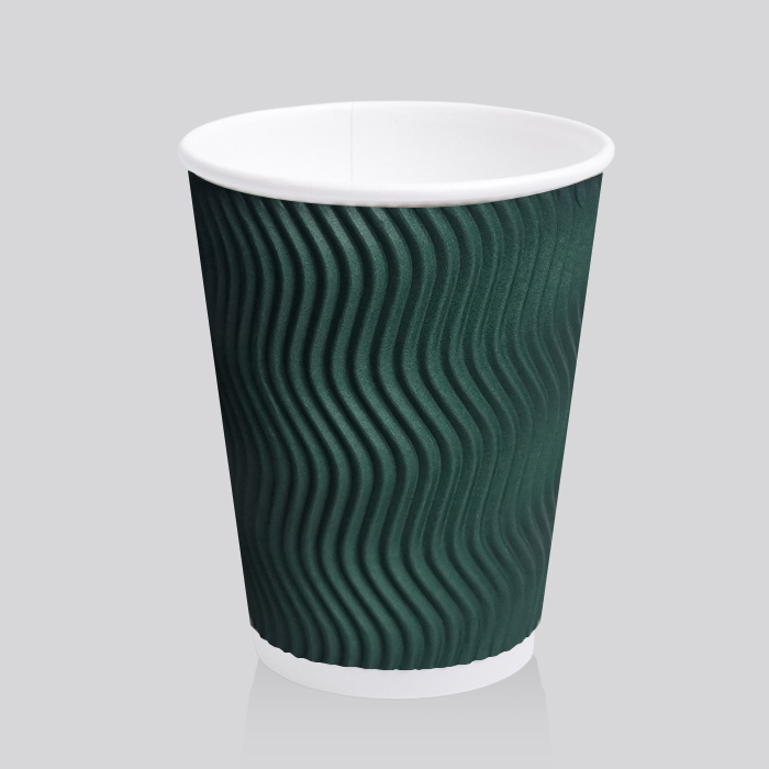 [실속형] 3중 단열 종이컵 웨이브 그린 12oz 500개, 1개 37,800원