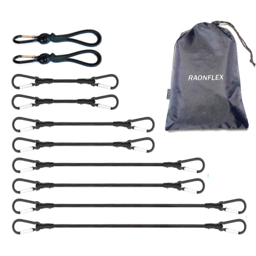 라온플렉스 스트레치코드 카라비너형 세트 탄성끈 텐트 타프 탄성 로프 후크 고정 고리 자전거줄 블랙 번지 코드 18,900원