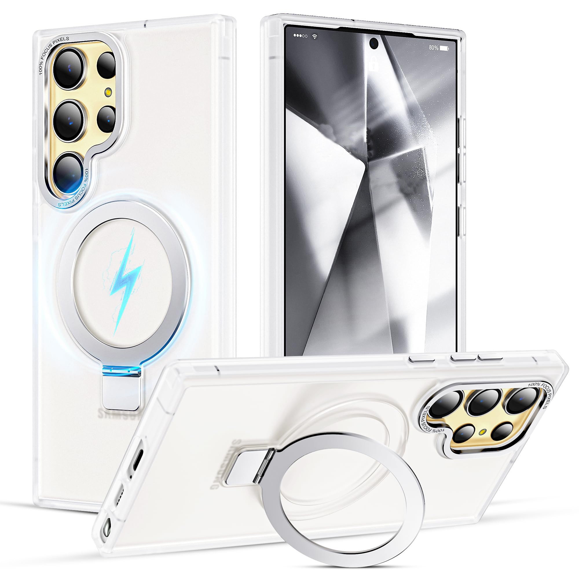 헤미션 갤럭시 S24 플러스 울트라 시리즈 맥세이프 거치대 케이스 마그네틱 무선 충전 MagSafe S24MCWS 8,800원