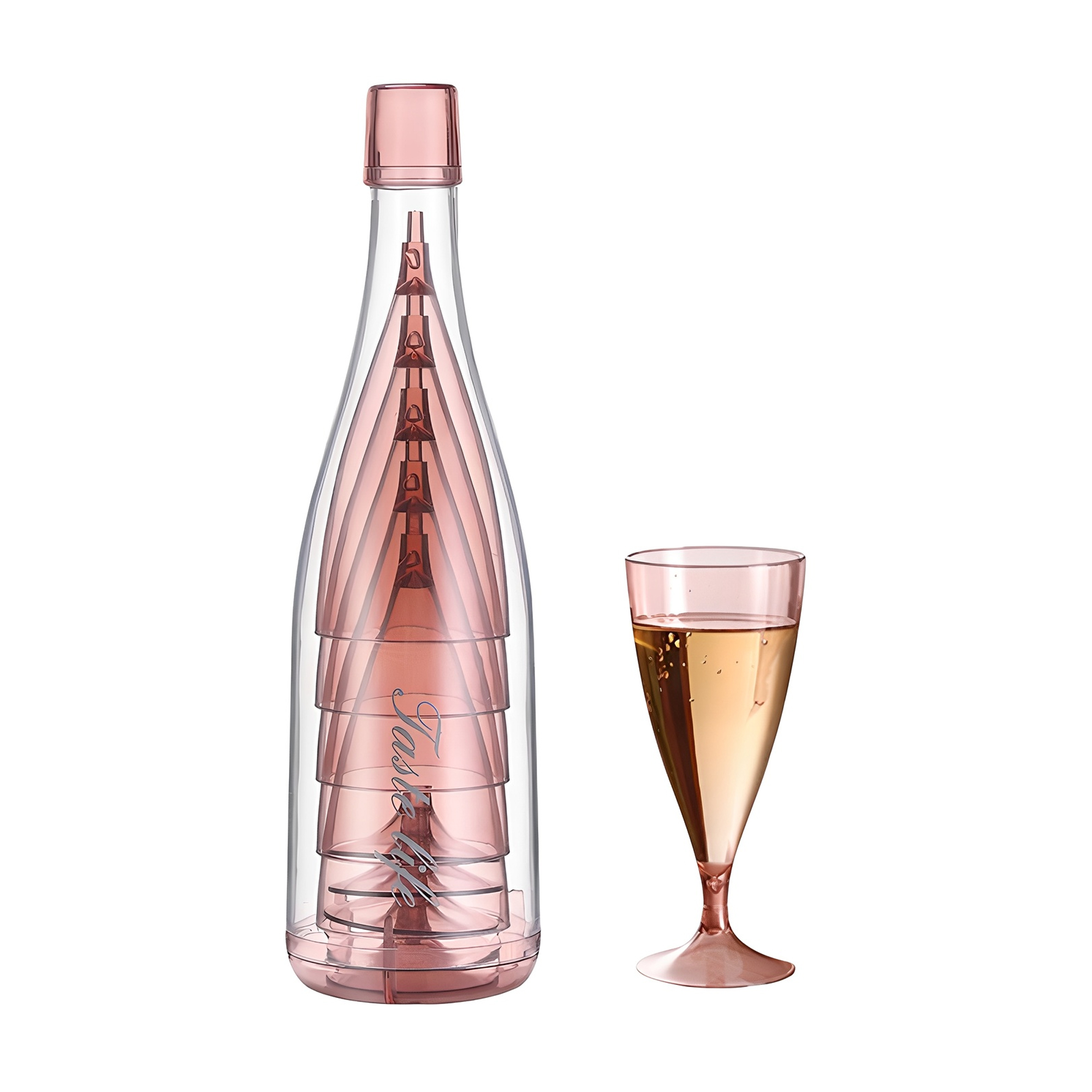 착한살림 휴대용 플라스틱 와인잔 5p 세트 핑크 8,500원