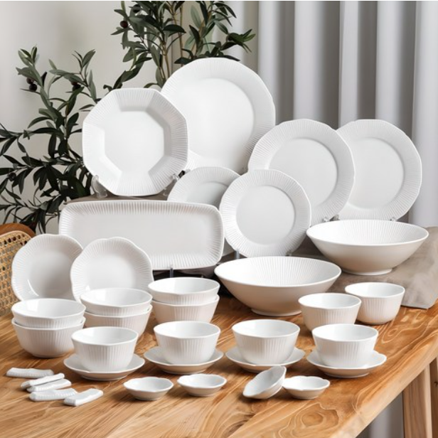 윤도자기 국산 순백 6인 식기 홈세트 37p 279,000원