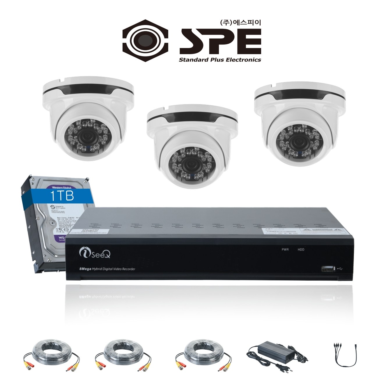 고화질 500만화소 4채널 1TB포함/8채널 2TB 포함 국산 cctv  자가설치 실내/실외 포함/녹화기 800만화소 무료 업그레이드 373,000원