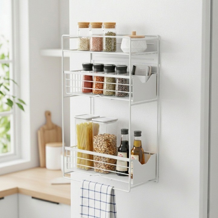 란몰 다용도 슬라이딩 냉장고 틈새 자석 수납선반, 화이트, 1개 29,900원