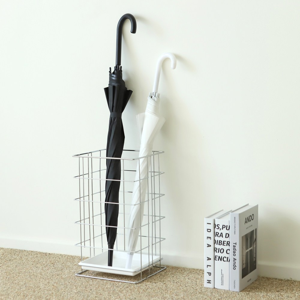 작은손가구철물 대용량 스텐 사각 우산꽂이 21,400원