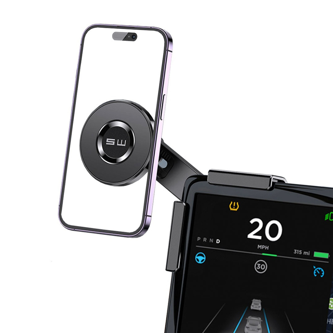 GSB 테슬라 비접착 맥세이프 모니터 거치대 모델3 모델Y 하이랜드 호환, 1개, 블랙 20,900원