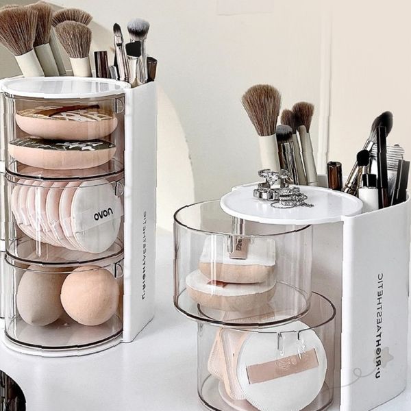 퍼프 보관 회전테이블 화장대 정리 보관 화장품 테이블, 상세페이지 참조, 1개 9,900원
