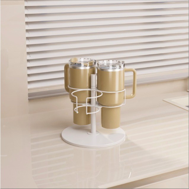 체리닷컴 공간활용 회전 텀블러 거치대 정리대 1단 2단, 1개, 화이트 3구 24,900원