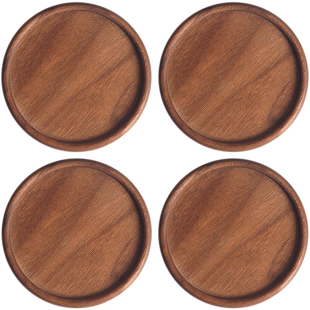 투데이리빙 4개입 세트 우드 티코스터 나무 원형 코스터 고급형 월넛 느티 커피잔 받침 디자인 컵받침 원목 티타임 받침대 감성 테이블 웨어 인테리어 미니 소품 트레이 15,800원