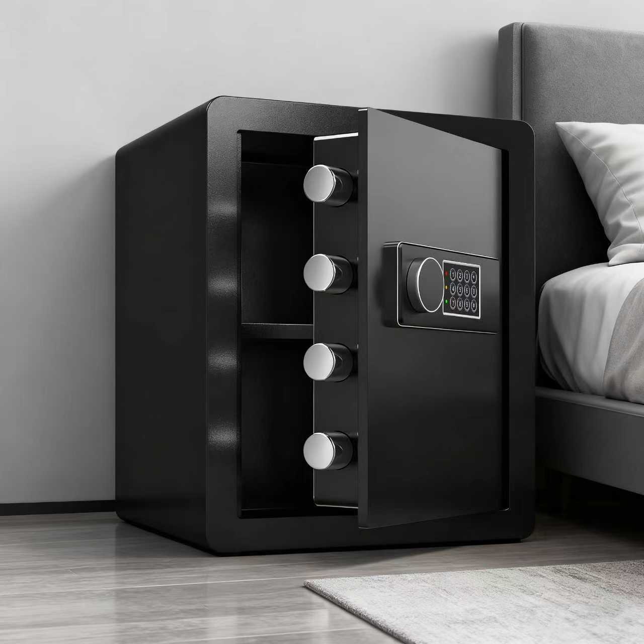대형 금고 가정용 스마트 디지털 금고 비밀번호 열쇠 사무용금고 인테리어 개인금고 36*31.5*40cm, 블랙 131,800원