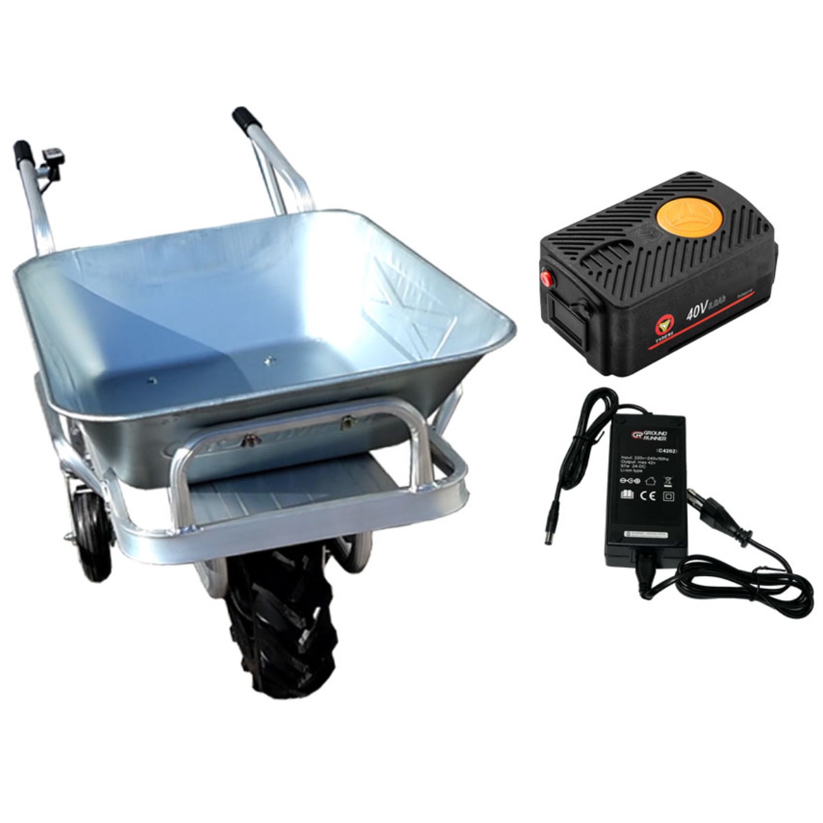 [바로사용하는풀세트] 대덕테크 전동운반차 DDT-P1 알루미늄 프레임 전동수레 과수원 카트, 1개 1,252,600원