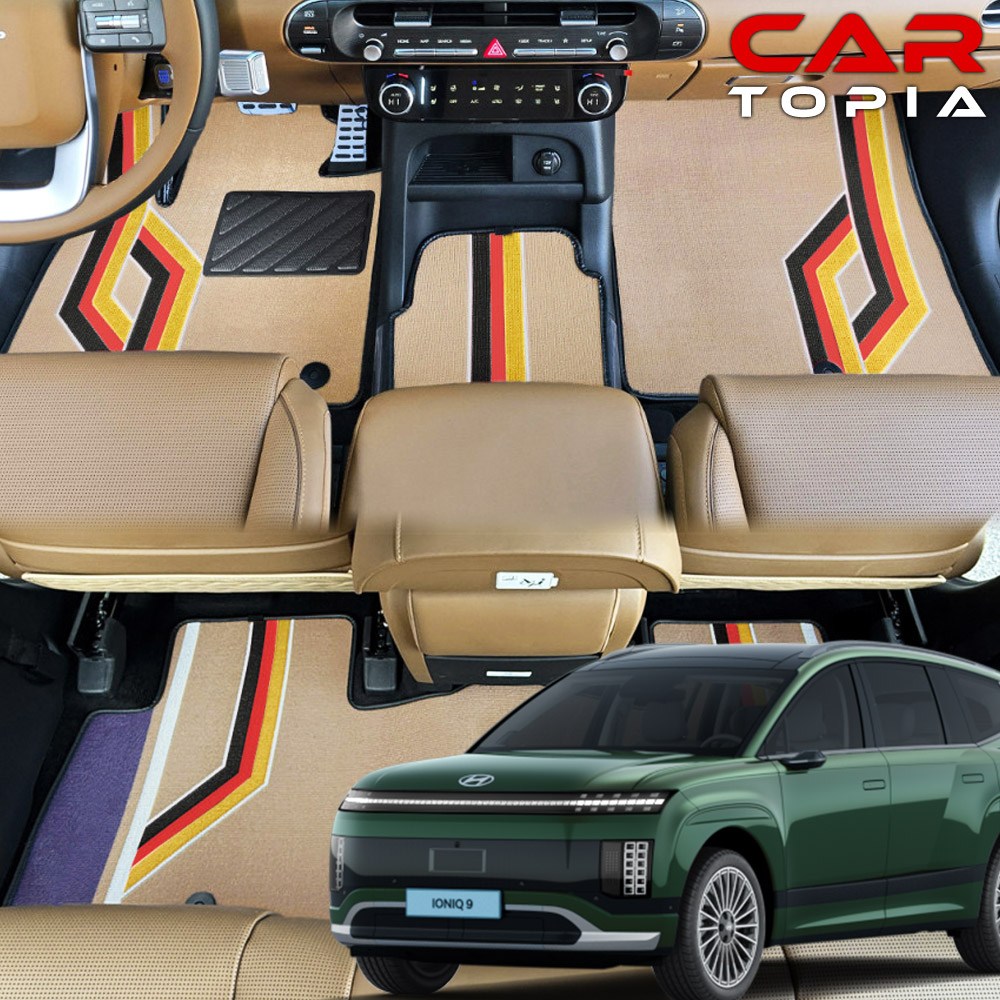 카토피아 2026 아이오닉9 1열+2열+3열+트렁크 라인 디자인 카매트 6인승 7인승 프리미엄 카매트 발판 용품 259,000원