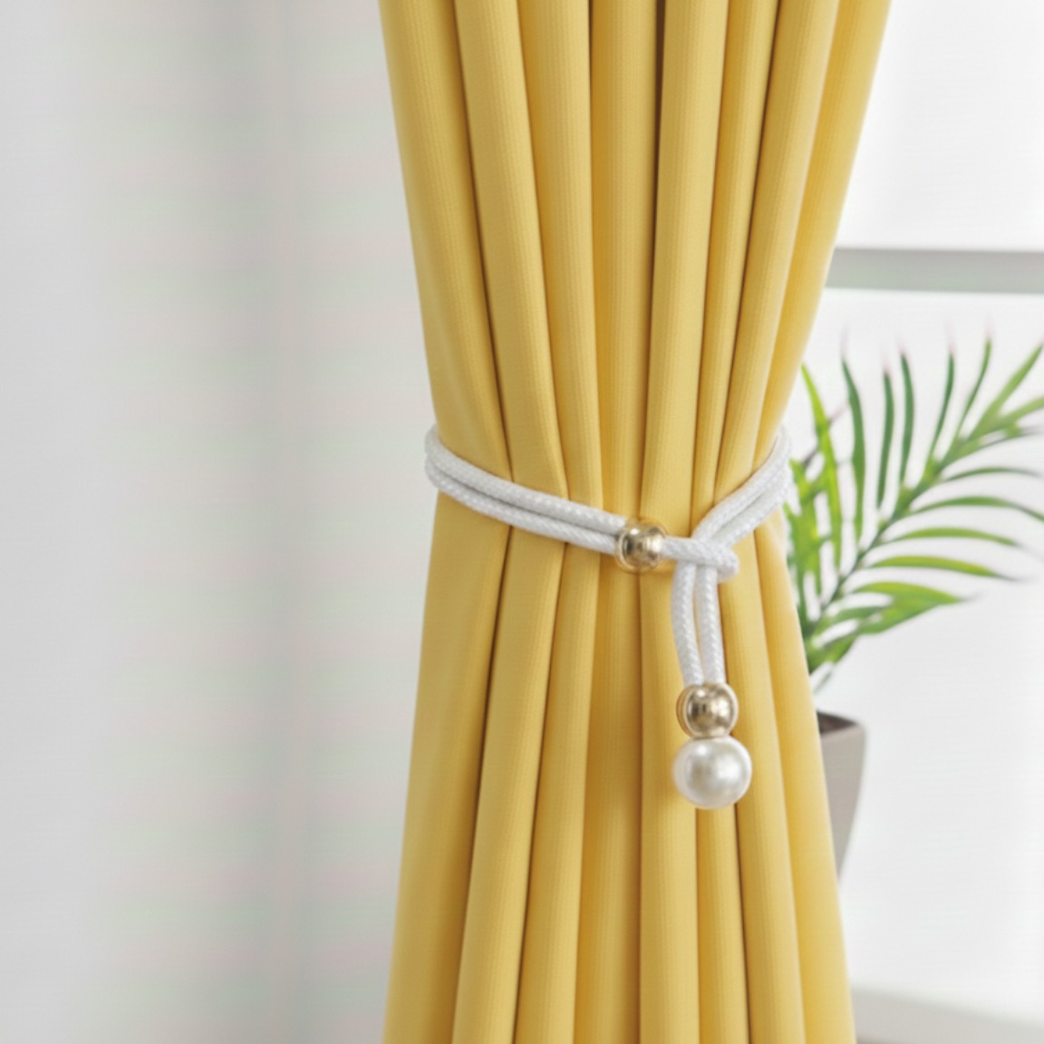 홈셀렉트 진주장식 타이백 커튼홀더, 1개, 화이트 9,900원