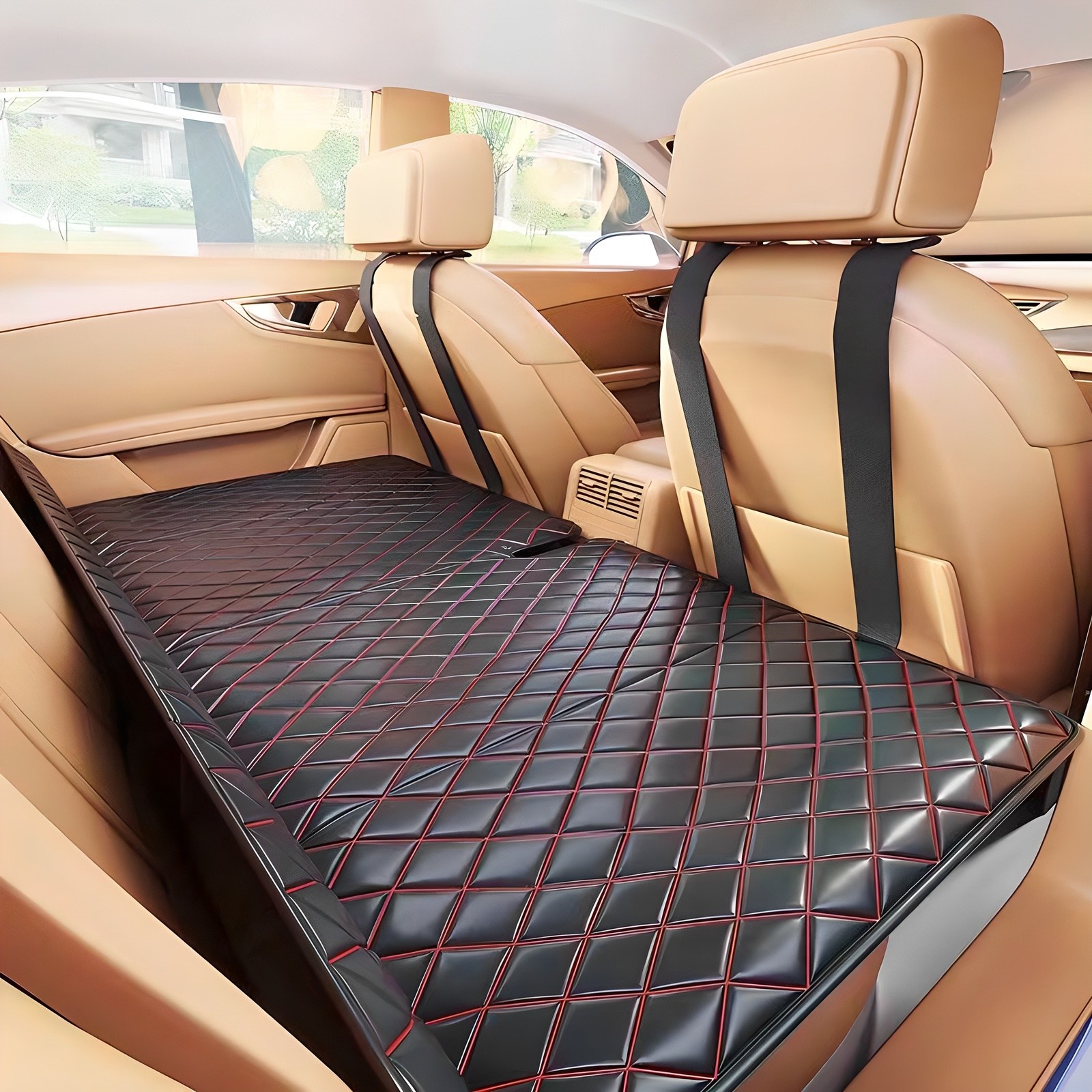 차량용 차량매트 뒷자석 차박 매트 뒷자리 평탄화 자동차 매트, 차박매트+등받이+저장주머니 50,900원