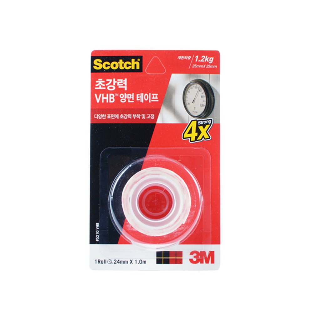3M 초강력 VHB 양면 테이프(4X) 5210 24mm x 1.0m 5,690원