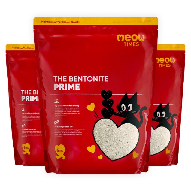 미우타임즈 더 벤토나이트 프라임 고양이모래, 6kg, 3개, 무향 60,200원