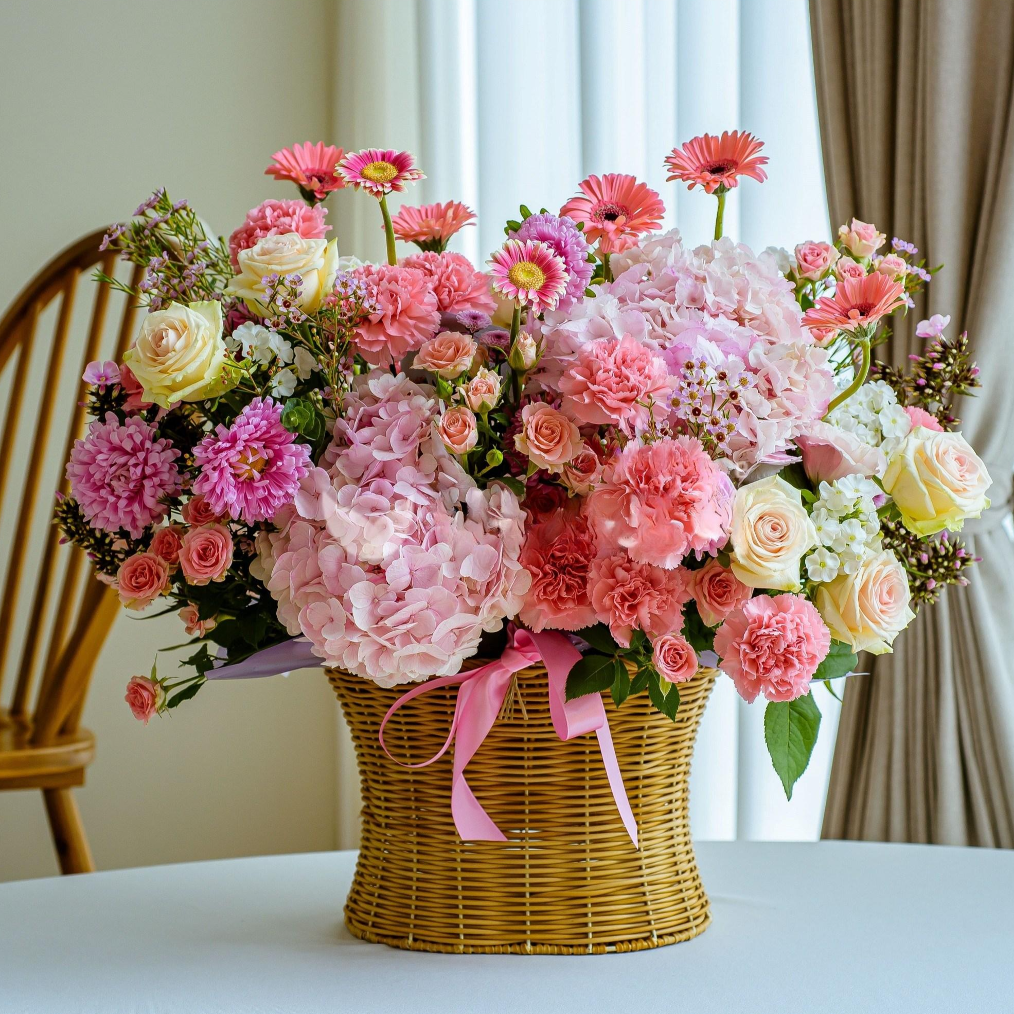 나눔플라워 전국 꽃바구니 생일꽃배달 생일 생신 부모님 환갑 칠순 팔순 축하 선물 승진 정년 퇴직 기념일 와이프 꽃배달서비스 당일꽃배달, 1개 164,000원