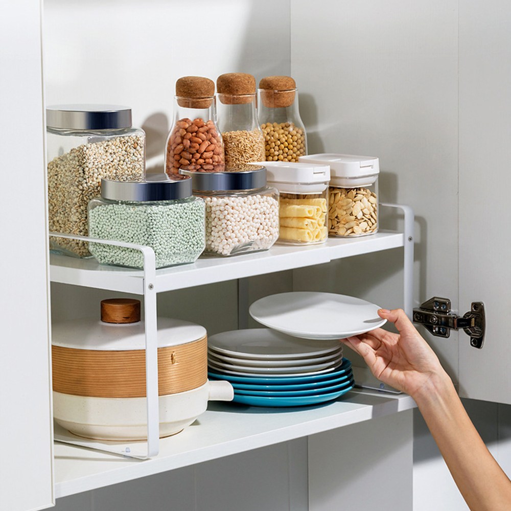 원쿡 길이조절 주방 선반 싱크대 그릇 접시 틈새 정리대 화이트 26,900원