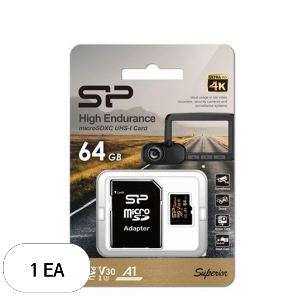 실리콘파워 Golden High Endurance A1 V30 블랙박스용 microSD 메모리카드 30,370원