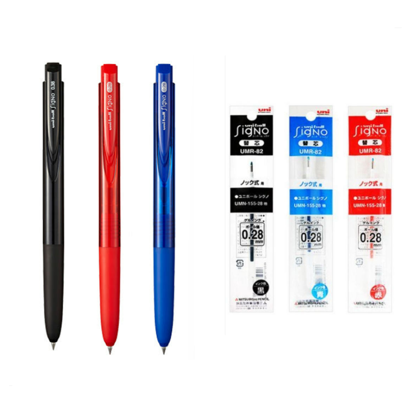 유니볼 시그노 노크식 볼펜 0.38mm 펜3+리필5 세트 UMN-155-38 28,500원