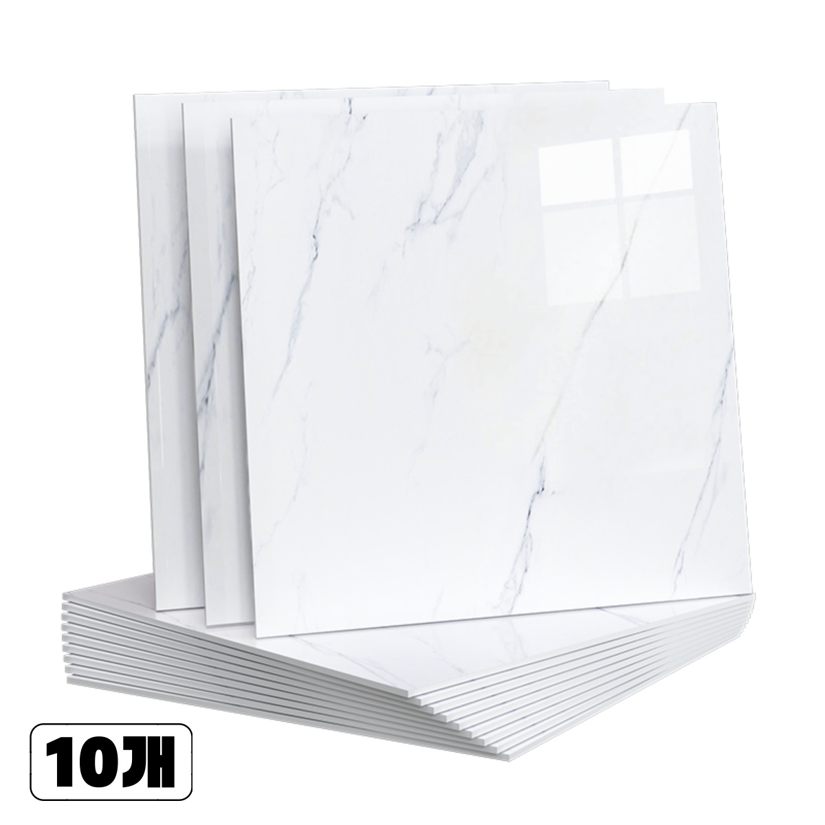 에이제이케이 [정품] 붙이는 대리석 벽지 주방 거실 화장실 욕실 폼블럭 데코 타일시트지 1세트 10개, 실크 화이트 8,800원