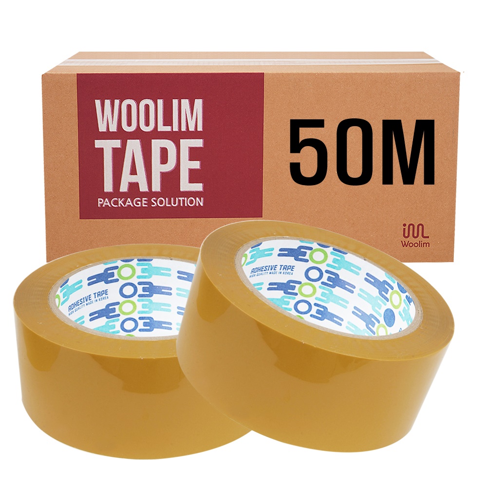 우림중부지사 박스테이프 opp 포장용 황색 중포장 65mic 48mm 50M, 50개 63,000원