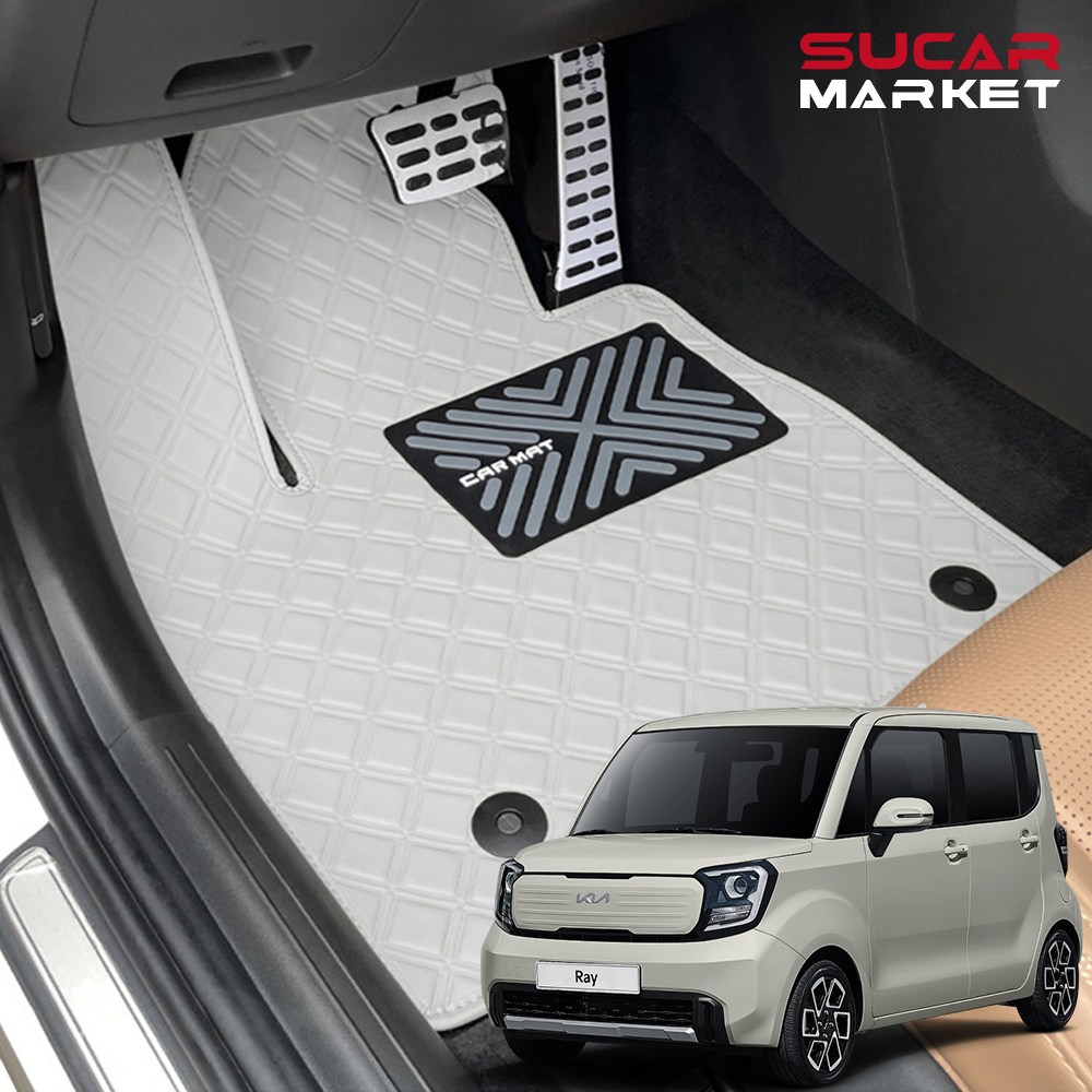 드래곤카 2025 더뉴 레이 스퀘어 가죽 바닥 카매트 차박 발판 트렁크 용품 49,500원