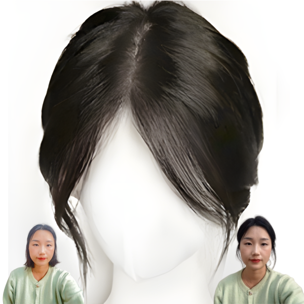 씨엔와우 여성정수리 100%인모 수제 메쉬 부분 가발 62,900원