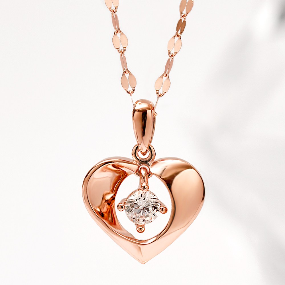 주리에떼 여성용 14K/18K 체인+ 도금 펜던트 모이사나이트 GRA 아리엘 하트 목걸이 229,000원
