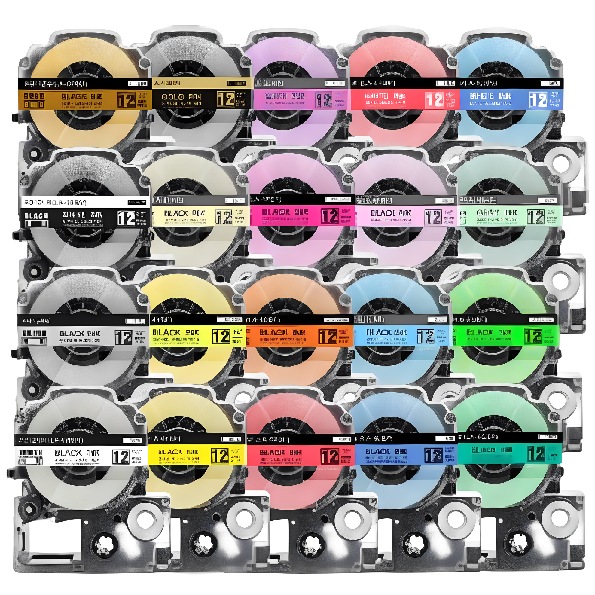 라벨천국 엡손 라벨 프린터 테이프 6mm 9mm 12mm 18mm 24mm 36mm 다양한 혼합색상 모음전 라벨기 리라쿠마 방수 네임 스티커 이름 용지 우리네 7,500원