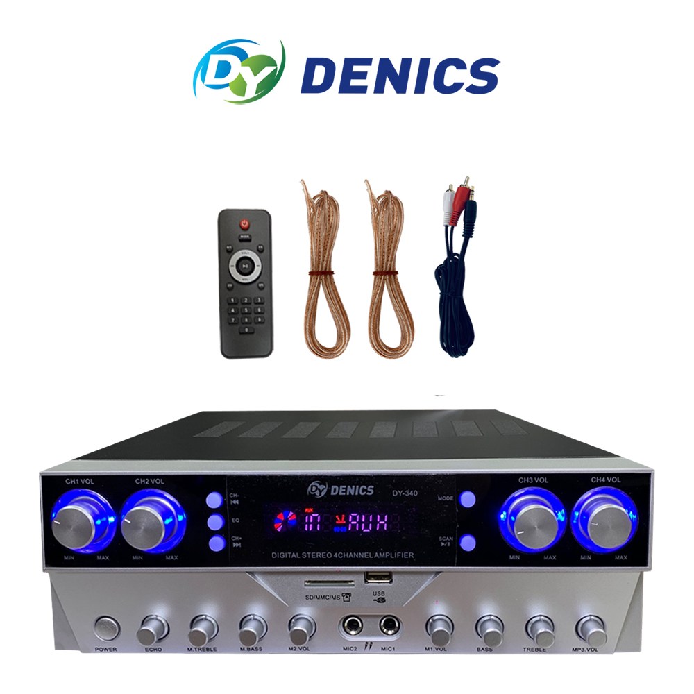 매장용 미니앰프 데닉스 DY-340 4체널 체널별 음량조절 블루투스/FM라디오/MP3, DYSM 200,000원