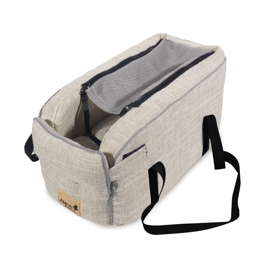 YOPENCE 차량용 강아지 카시트 콘솔 실내외 겸용 이동식 강아지 집, 아이보리, 1개 34,990원