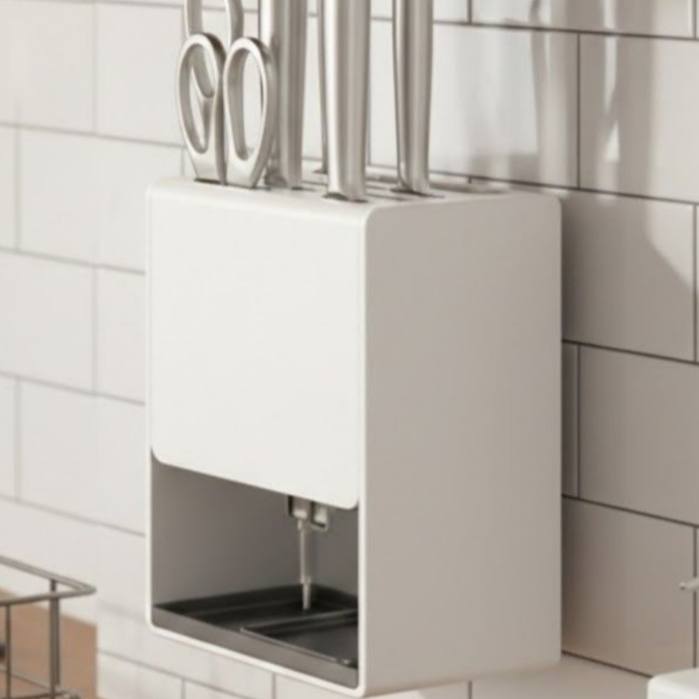 88MARKET 싱크대 칼꽂이 물빠짐 스텐드 벽걸이겸용 거치대 12,900원