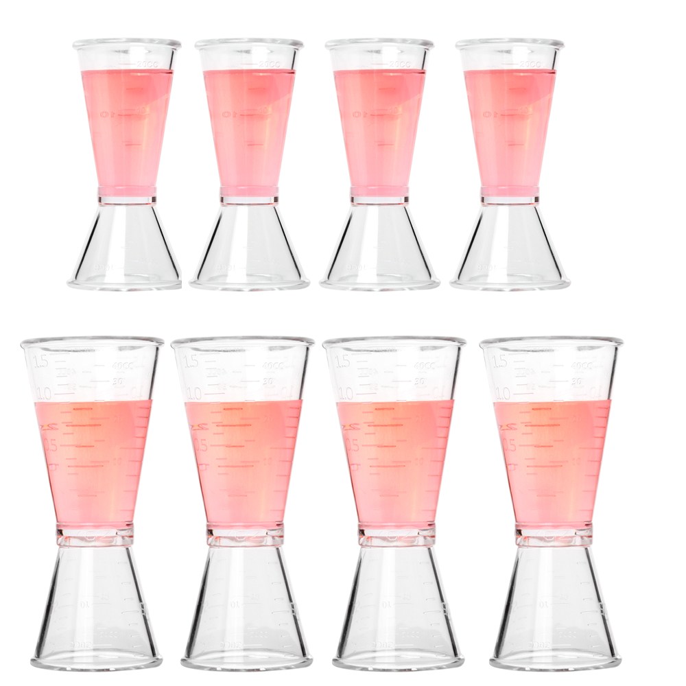 칵테일 지거 투명 10-20cc, 4개 20-40cc, 4개 세트 칵테일도구 눈금 계량지거, 8개, 단일 8,800원