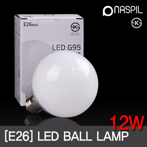 나스필 LED볼구 12W E26 G95 단 주광/전구/주백, 1개, 전구색 2,330원