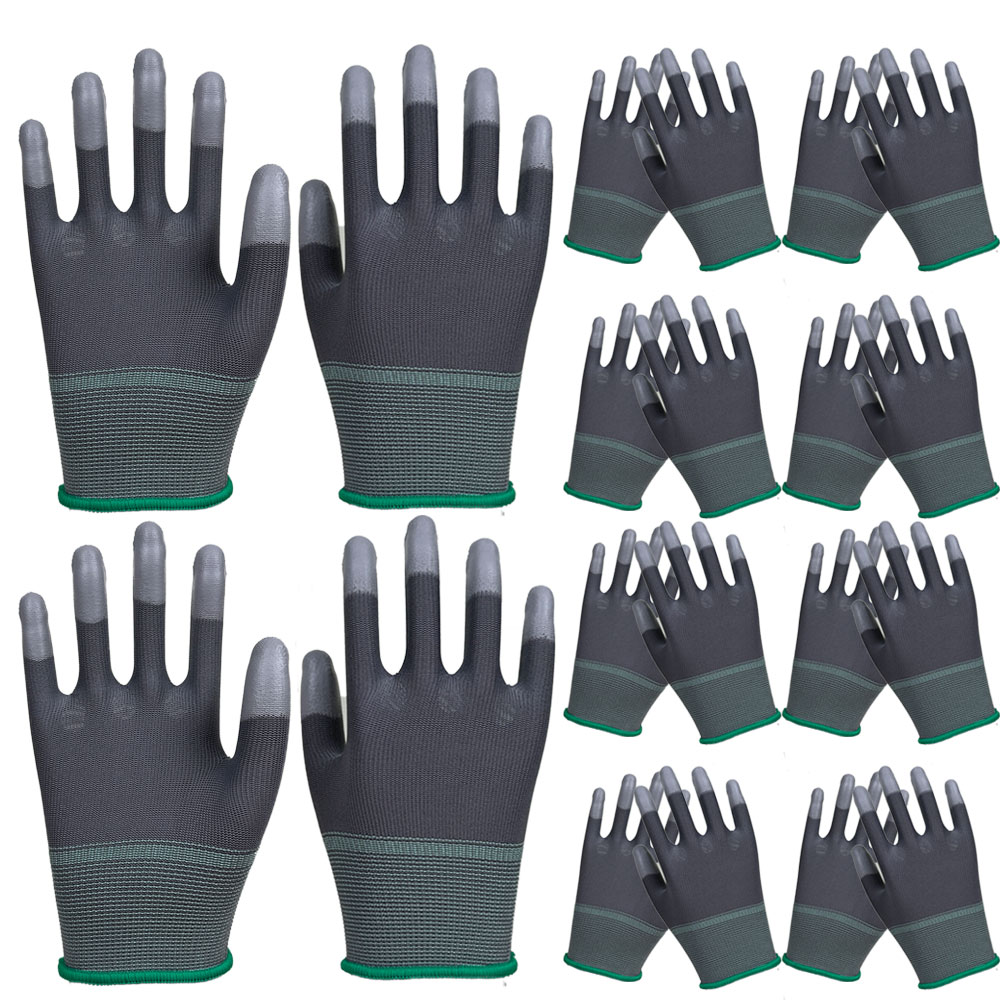 [TOPFIT]탑핏 PU 피유 손끝 그레이 작업용 장갑 손가락 코팅 장갑 L 100켤레 27,000원