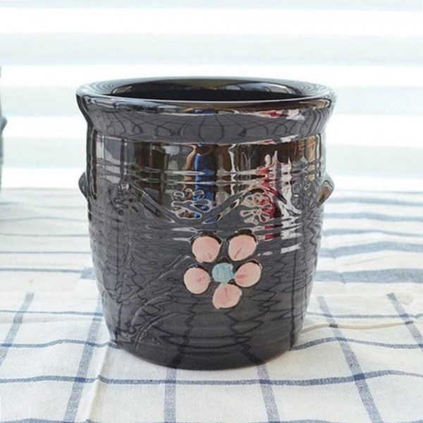 물빠짐 넓은입구 수저통대 수저꽂이 도자기 받침 보관 국자통 꽂이 장독모양 14,020원