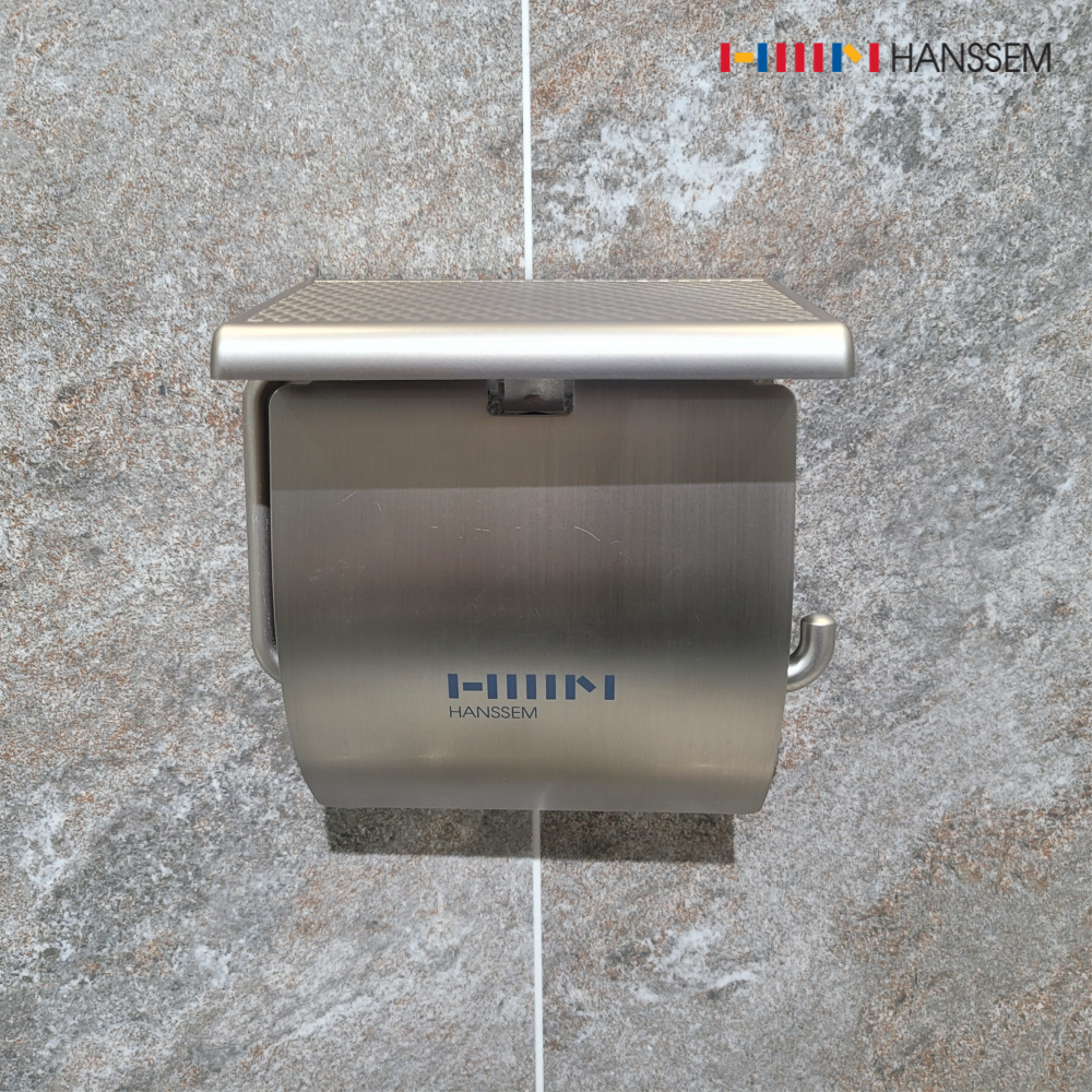 한샘 무광 휴지걸이 선반형 욕실 악세사리 SP4600 실버, 현재가 29,930원