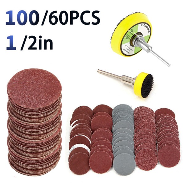 60pc 2/1 인치 샌딩 디스크 패드 세트 100-3000 그릿 연마 키트 로타리 도구 샌드페이퍼 액세서리 Dropshipping 15,400원