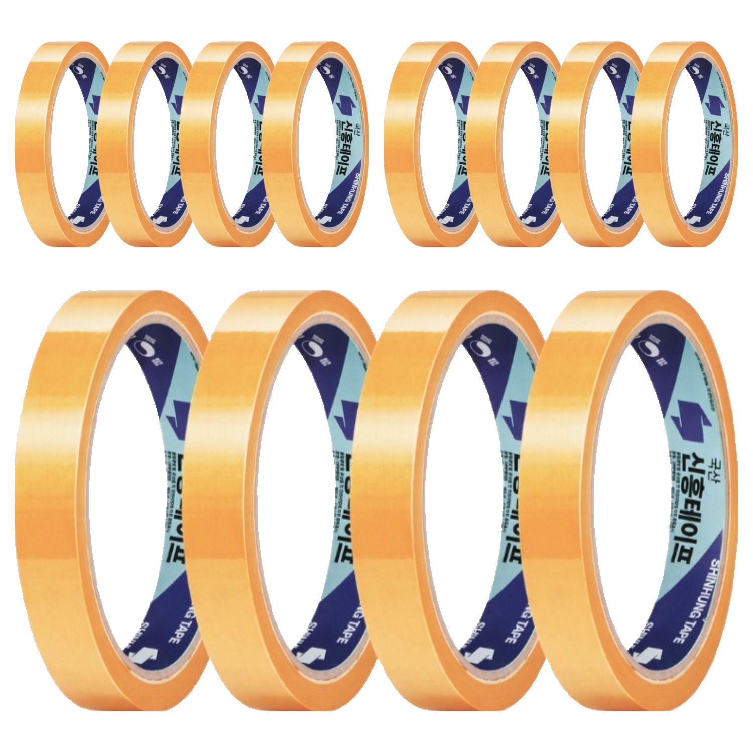 신흥테이프 국산 프리미엄 무잔사 라바 물레방아 리필용 문구테이프 12mm, 12개 5,500원