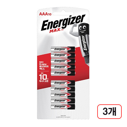 에너자이저)MAX건전지(AAA)10, 3개입, 3개, 10개입 24,410원