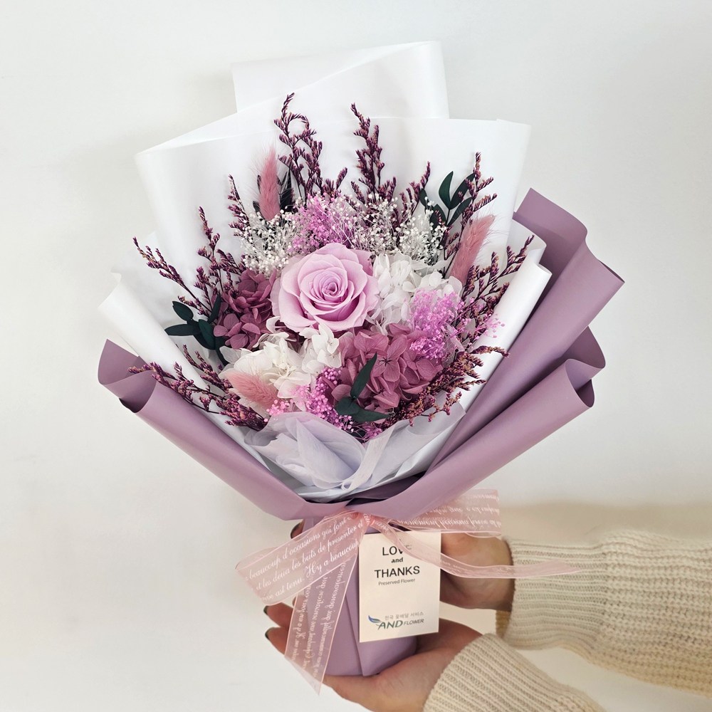 앤드플라워 생화 프리저브드 꽃다발+쇼핑백 ( 27cm x 40cm ) 꽃다발 사탕꽃다발 꽃배달 카네이션 어버이날 스승의날 화이트데이선물 24,900원