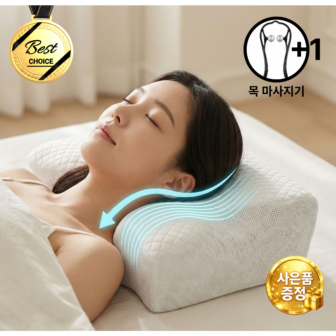 제이레인 경추베개 목지압 마사지기 세트 / 인체공학 숙면베개 29,000원