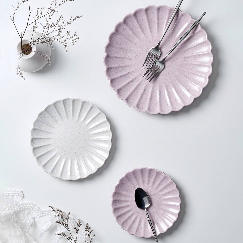 로얄포드 코지 접시세트 예쁜접시 플레이팅접시, 핑크화이트, 3종, 1세트 30,500원